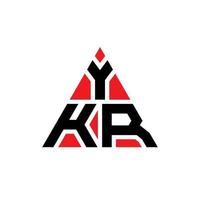 design del logo della lettera del triangolo ykr con forma triangolare. monogramma di design del logo del triangolo ykr. modello di logo vettoriale triangolo ykr con colore rosso. logo triangolare ykr logo semplice, elegante e lussuoso.