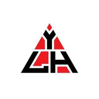 design del logo della lettera del triangolo ylh con forma triangolare. monogramma di design del logo del triangolo ylh. modello di logo vettoriale triangolo ylh con colore rosso. logo triangolare ylh logo semplice, elegante e lussuoso.