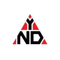 ynd triangolo logo design lettera con forma triangolare. ynd triangolo logo design monogramma. modello di logo vettoriale triangolo ynd con colore rosso. ynd logo triangolare logo semplice, elegante e lussuoso.