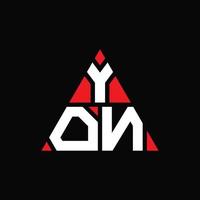 yon triangolo lettera logo design con forma triangolare. yon triangolo logo design monogramma. yon triangolo modello di logo vettoriale con colore rosso. yon logo triangolare logo semplice, elegante e lussuoso.