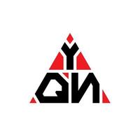 design del logo della lettera triangolare yqn con forma triangolare. monogramma di design del logo del triangolo yqn. modello di logo vettoriale triangolo yqn con colore rosso. logo triangolare yqn logo semplice, elegante e lussuoso.
