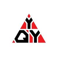 design del logo della lettera triangolare yqy con forma triangolare. yqy triangolo logo design monogramma. modello di logo vettoriale triangolo yqy con colore rosso. logo triangolare yqy logo semplice, elegante e lussuoso.