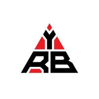 design del logo della lettera del triangolo yrb con forma triangolare. yrb triangolo logo design monogramma. modello di logo vettoriale triangolo yrb con colore rosso. logo triangolare yrb logo semplice, elegante e lussuoso.