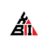 design del logo della lettera triangolare xbi con forma triangolare. monogramma di design del logo del triangolo xbi. modello di logo vettoriale triangolo xbi con colore rosso. logo triangolare xbi logo semplice, elegante e lussuoso.