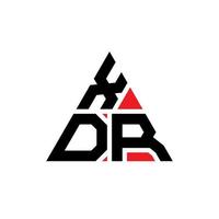 xdr triangolo logo lettera design con forma triangolare. monogramma di design del logo del triangolo xdr. modello di logo vettoriale triangolo xdr con colore rosso. logo triangolare xdr logo semplice, elegante e lussuoso.