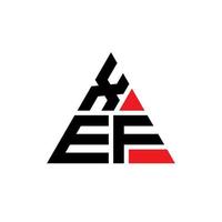 logo della lettera triangolare xef con forma triangolare. monogramma di design del logo del triangolo xef. modello di logo vettoriale triangolo xef con colore rosso. logo triangolare xef logo semplice, elegante e lussuoso.