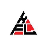 logo xfl con lettera triangolare a forma di triangolo. monogramma di design del logo del triangolo xfl. modello di logo vettoriale triangolo xfl con colore rosso. logo triangolare xfl logo semplice, elegante e lussuoso.