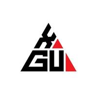 logo della lettera del triangolo xgu con forma triangolare. monogramma di design del logo del triangolo xgu. modello di logo vettoriale triangolo xgu con colore rosso. logo triangolare xgu logo semplice, elegante e lussuoso.