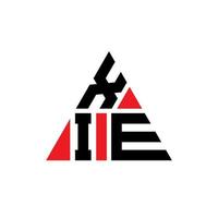 logo della lettera triangolo xie con forma triangolare. monogramma del design del logo del triangolo xie. modello di logo vettoriale triangolo xie con colore rosso. logo triangolare xie logo semplice, elegante e lussuoso.