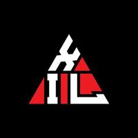 xil triangolo logo lettera design con forma triangolare. xil triangolo logo design monogramma. modello di logo vettoriale triangolo xil con colore rosso. logo triangolare xil logo semplice, elegante e lussuoso.
