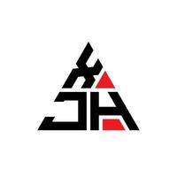 xjh triangolo logo lettera design con forma triangolare. monogramma di design del logo del triangolo xjh. modello di logo vettoriale triangolo xjh con colore rosso. xjh logo triangolare logo semplice, elegante e lussuoso.