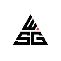 logo della lettera triangolare wsg con forma triangolare. wsg triangolo logo design monogramma. modello di logo vettoriale triangolo wsg con colore rosso. logo triangolare wsg logo semplice, elegante e lussuoso.