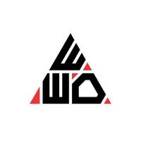 logo della lettera triangolare wwo con forma triangolare. wwo triangolo logo design monogramma. modello di logo vettoriale triangolo wwo con colore rosso. logo triangolare wwo logo semplice, elegante e lussuoso.