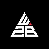 logo della lettera triangolare wzb con forma triangolare. wzb triangolo logo design monogramma. modello di logo vettoriale triangolo wzb con colore rosso. logo triangolare wzb logo semplice, elegante e lussuoso.