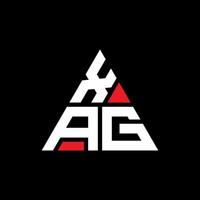logo della lettera triangolo xag con forma triangolare. monogramma del design del logo del triangolo xag. modello di logo vettoriale triangolo xag con colore rosso. logo triangolare xag logo semplice, elegante e lussuoso.