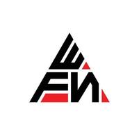 logo lettera triangolare wfn con forma triangolare. Monogramma di design del logo del triangolo wfn. Modello di logo vettoriale triangolo wfn con colore rosso. logo triangolare wfn logo semplice, elegante e lussuoso. wfn