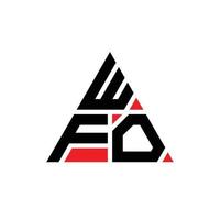 logo della lettera triangolare wfo con forma triangolare. monogramma di design del logo del triangolo wfo. modello di logo vettoriale triangolo wfo con colore rosso. logo triangolare wfo logo semplice, elegante e lussuoso. wfo