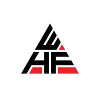 design del logo della lettera del triangolo whf con forma triangolare. monogramma di design del logo del triangolo whf. modello di logo vettoriale triangolo whf con colore rosso. logo triangolare whf logo semplice, elegante e lussuoso. wf