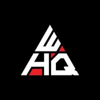 whq design del logo della lettera triangolare con forma triangolare. monogramma di design del logo del triangolo whq. modello di logo vettoriale triangolo whq con colore rosso. whq logo triangolare logo semplice, elegante e lussuoso. qq