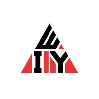 design del logo della lettera triangolare wiy con forma triangolare. monogramma di design del logo del triangolo wiy. modello di logo vettoriale triangolo wiy con colore rosso. logo triangolare wiy logo semplice, elegante e lussuoso.
