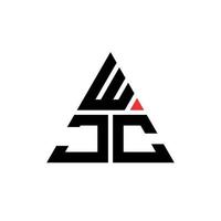 design del logo della lettera del triangolo wjc con forma triangolare. monogramma di design del logo del triangolo wjc. modello di logo vettoriale triangolo wjc con colore rosso. logo triangolare wjc logo semplice, elegante e lussuoso.