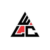wlc triangolo logo lettera design con forma triangolare. monogramma di design del logo del triangolo wlc. modello di logo vettoriale triangolo wlc con colore rosso. logo triangolare wlc logo semplice, elegante e lussuoso.