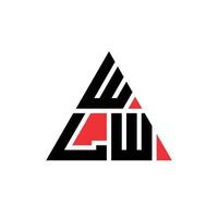 logo della lettera del triangolo wlw con forma triangolare. wlw triangolo logo design monogramma. modello di logo vettoriale triangolo wlw con colore rosso. logo triangolare wlw logo semplice, elegante e lussuoso.