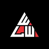 logo della lettera del triangolo wlw con forma triangolare. wlw triangolo logo design monogramma. modello di logo vettoriale triangolo wlw con colore rosso. logo triangolare wlw logo semplice, elegante e lussuoso.