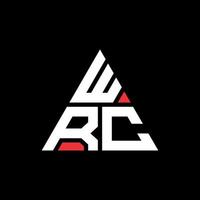 logo della lettera del triangolo wrc con forma triangolare. monogramma di design del logo del triangolo wrc. modello di logo vettoriale triangolo wrc con colore rosso. logo triangolare wrc logo semplice, elegante e lussuoso.