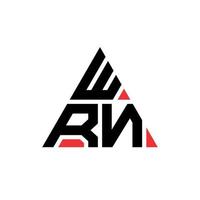 wrn triangolo logo design lettera con forma triangolare. monogramma di design logo triangolo wrn. modello di logo vettoriale triangolo wrn con colore rosso. logo triangolare wrn logo semplice, elegante e lussuoso.