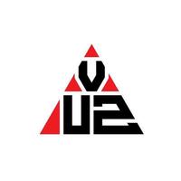 vuz triangolo lettera logo design con forma triangolare. vuz triangolo logo design monogramma. modello di logo vettoriale triangolo vuz con colore rosso. vuz logo triangolare logo semplice, elegante e lussuoso.