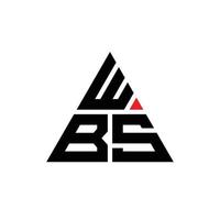 logo della lettera triangolare wbs con forma triangolare. monogramma design logo triangolo wbs. modello di logo vettoriale triangolo wbs con colore rosso. logo triangolare wbs logo semplice, elegante e lussuoso. wbs