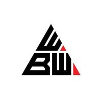 design del logo della lettera del triangolo wbw con forma triangolare. monogramma di design logo triangolo wbw. modello di logo vettoriale triangolo wbw con colore rosso. logo triangolare wbw logo semplice, elegante e lussuoso. cmq