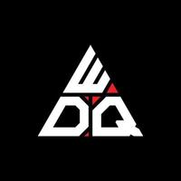 design del logo della lettera triangolare wdq con forma triangolare. monogramma di design del logo del triangolo wdq. modello di logo vettoriale triangolo wdq con colore rosso. logo triangolare wdq logo semplice, elegante e lussuoso. wdq