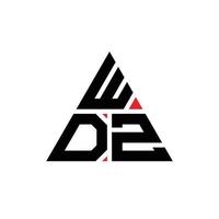 logo della lettera del triangolo wdz con forma triangolare. wdz triangolo logo design monogramma. modello di logo vettoriale triangolo wdz con colore rosso. logo triangolare wdz logo semplice, elegante e lussuoso. wdz