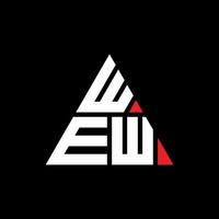 logo della lettera triangolare wew con forma triangolare. monogramma di design del logo del triangolo wew. modello di logo vettoriale triangolo wew con colore rosso. logo triangolare wew logo semplice, elegante e lussuoso. beh