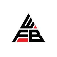 logo della lettera triangolare wfb con forma triangolare. monogramma di design logo triangolo wfb. modello di logo vettoriale triangolo wfb con colore rosso. logo triangolare wfb logo semplice, elegante e lussuoso. wfb