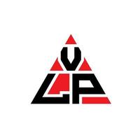 design del logo della lettera del triangolo vlp con forma triangolare. monogramma di design del logo del triangolo vlp. modello di logo vettoriale triangolo vlp con colore rosso. logo triangolare vlp logo semplice, elegante e lussuoso.