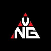 design del logo della lettera del triangolo vng con forma triangolare. monogramma di design con logo triangolo vng. modello di logo vettoriale triangolo vng con colore rosso. logo triangolare vng logo semplice, elegante e lussuoso.