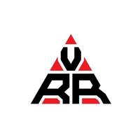 design del logo della lettera del triangolo vrr con forma triangolare. monogramma di design del logo del triangolo vrr. modello di logo vettoriale triangolo vrr con colore rosso. logo triangolare vrr logo semplice, elegante e lussuoso.