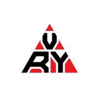 design del logo della lettera del triangolo vry con forma triangolare. monogramma di design del logo del triangolo vry. modello di logo vettoriale triangolo vry con colore rosso. logo triangolare vry logo semplice, elegante e lussuoso.