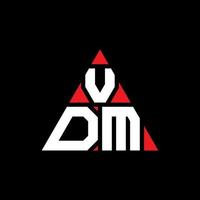 design del logo della lettera del triangolo vdm con forma triangolare. monogramma di design del logo del triangolo vdm. modello di logo vettoriale triangolo vdm con colore rosso. logo triangolare vdm logo semplice, elegante e lussuoso.