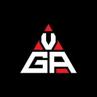 design del logo della lettera triangolo vga con forma triangolare. monogramma di design con logo triangolo vga. modello di logo vettoriale triangolo vga con colore rosso. logo triangolare vga logo semplice, elegante e lussuoso.