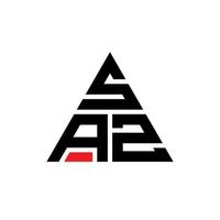 saz triangolo lettera logo design con forma triangolare. saz triangolo logo design monogramma. modello di logo vettoriale triangolo saz con colore rosso. saz logo triangolare logo semplice, elegante e lussuoso.