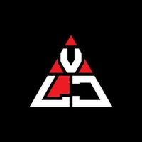 design del logo della lettera del triangolo vlj con forma triangolare. monogramma di design del logo del triangolo vlj. modello di logo vettoriale triangolo vlj con colore rosso. logo triangolare vlj logo semplice, elegante e lussuoso.