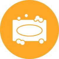 icona di sfondo del cerchio del glifo del sapone vettore