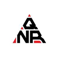 design del logo della lettera triangolare qnr con forma triangolare. qnr triangolo logo design monogramma. modello di logo vettoriale triangolo qnr con colore rosso. qnr logo triangolare logo semplice, elegante e lussuoso.