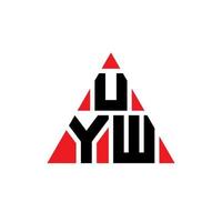 design del logo della lettera triangolare uyw con forma triangolare. uyw triangolo logo design monogramma. modello di logo vettoriale triangolo uyw con colore rosso. uyw logo triangolare logo semplice, elegante e lussuoso.