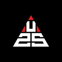 design del logo della lettera triangolare uzs con forma triangolare. monogramma del design del logo del triangolo uzs. modello di logo vettoriale triangolo uzs con colore rosso. logo triangolare uzs logo semplice, elegante e lussuoso.