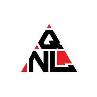 design del logo della lettera triangolare qnl con forma triangolare. qnl triangolo logo design monogramma. modello di logo vettoriale triangolo qnl con colore rosso. qnl logo triangolare logo semplice, elegante e lussuoso.